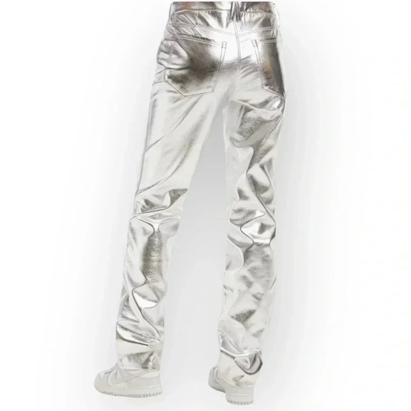 Good American Good Icon Metallic Faux Leather Pants Size 2/26 - Picture 2 of 9